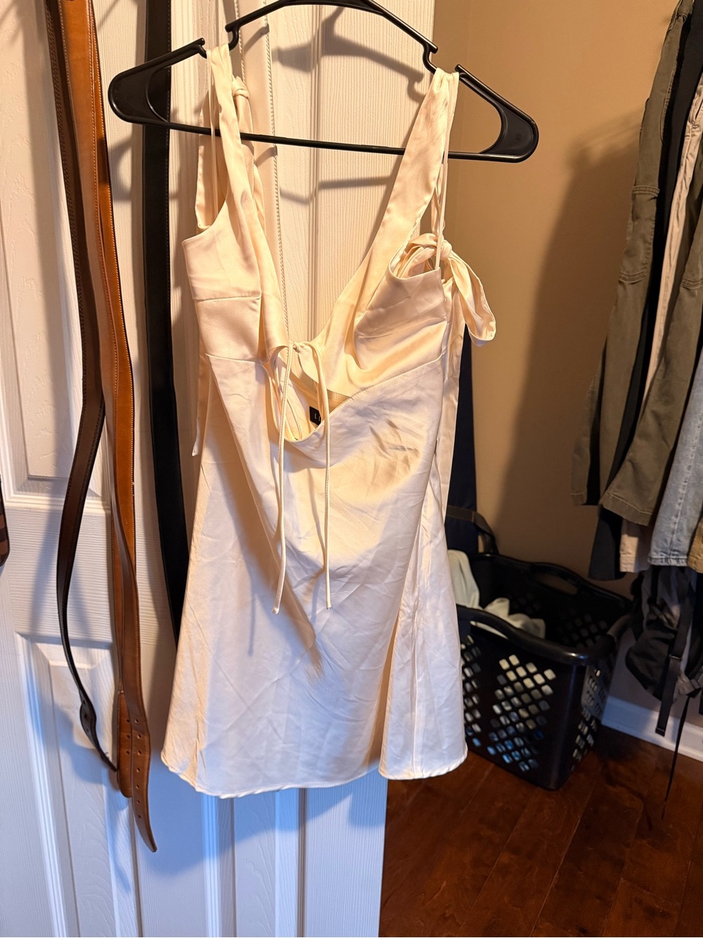 Lioness Cream Silk Slip Dress